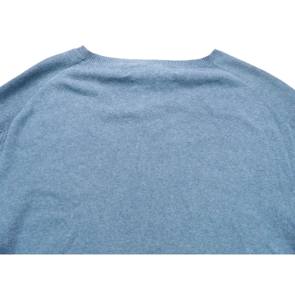 Polo by Ralph Lauren V Neck Sweater Men L Blue Pima Cotton Pony Classic Pullover